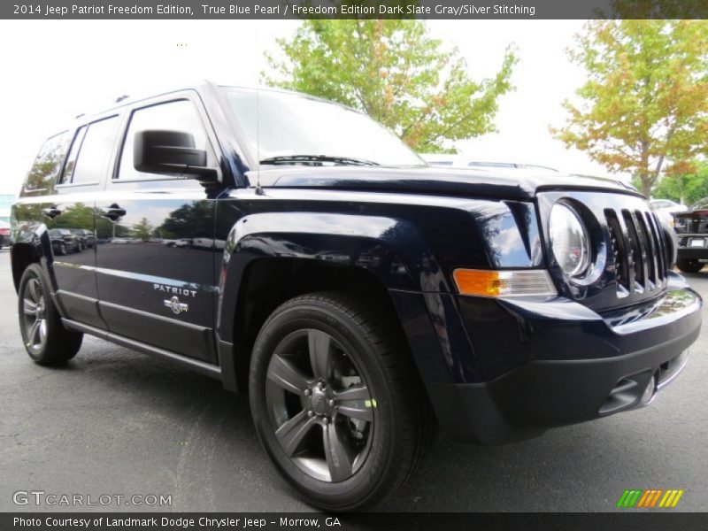 True Blue Pearl / Freedom Edition Dark Slate Gray/Silver Stitching 2014 Jeep Patriot Freedom Edition