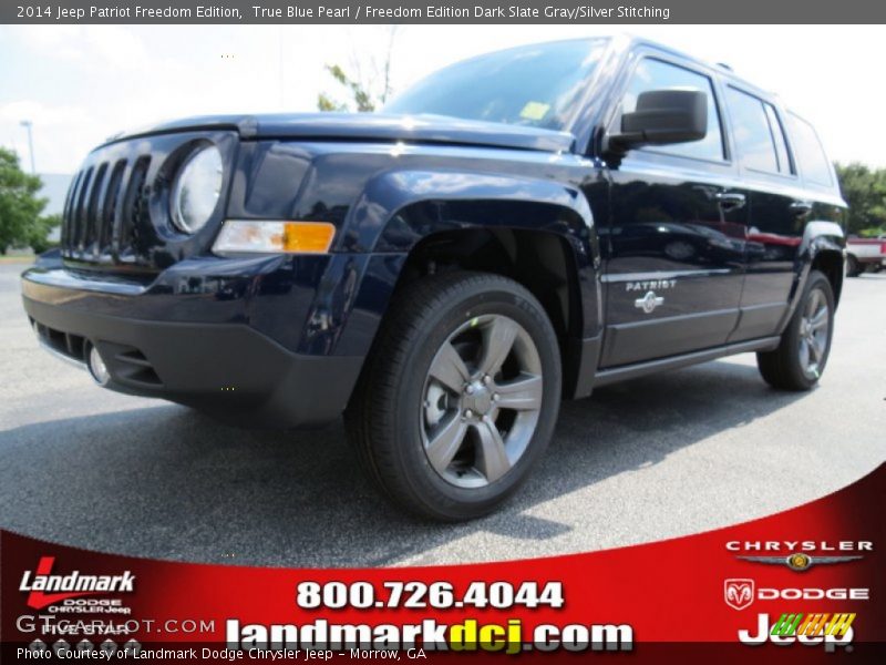 True Blue Pearl / Freedom Edition Dark Slate Gray/Silver Stitching 2014 Jeep Patriot Freedom Edition