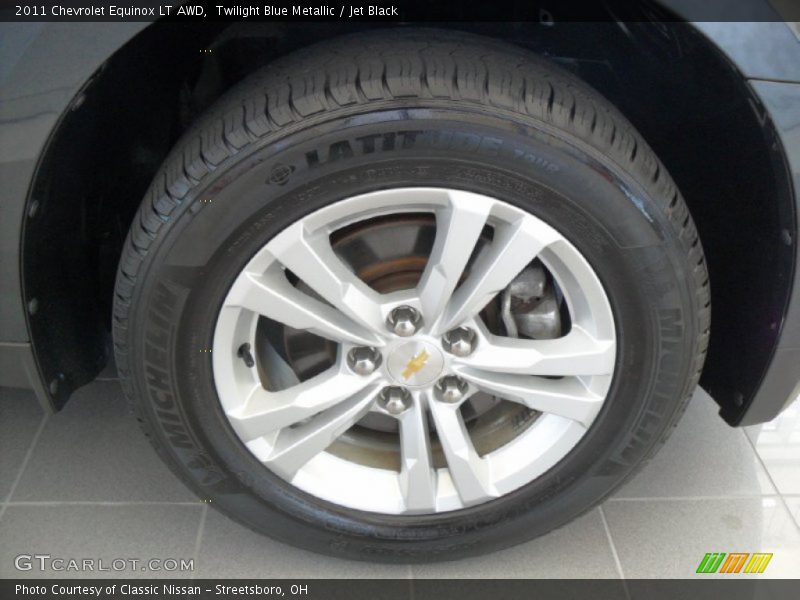 Twilight Blue Metallic / Jet Black 2011 Chevrolet Equinox LT AWD