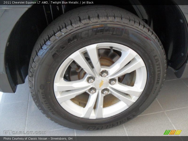 Twilight Blue Metallic / Jet Black 2011 Chevrolet Equinox LT AWD