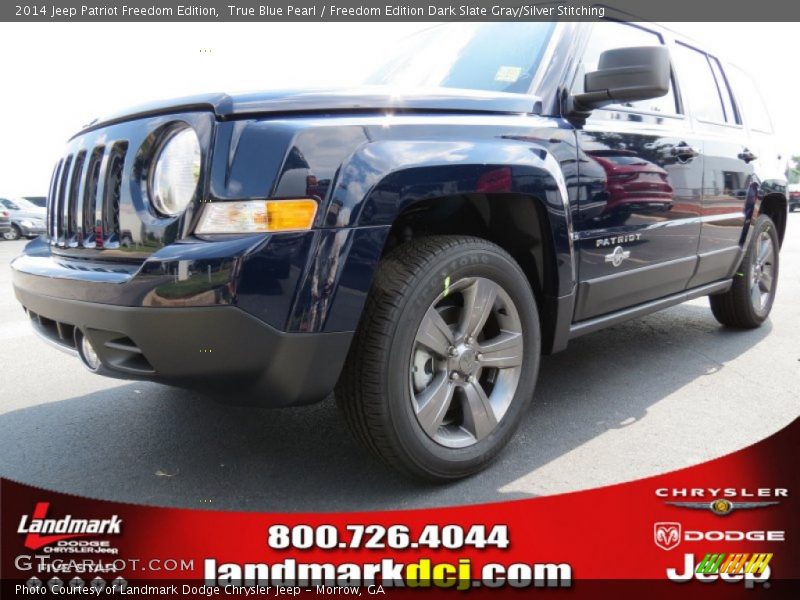 True Blue Pearl / Freedom Edition Dark Slate Gray/Silver Stitching 2014 Jeep Patriot Freedom Edition