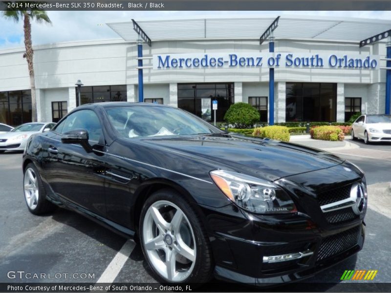 Black / Black 2014 Mercedes-Benz SLK 350 Roadster