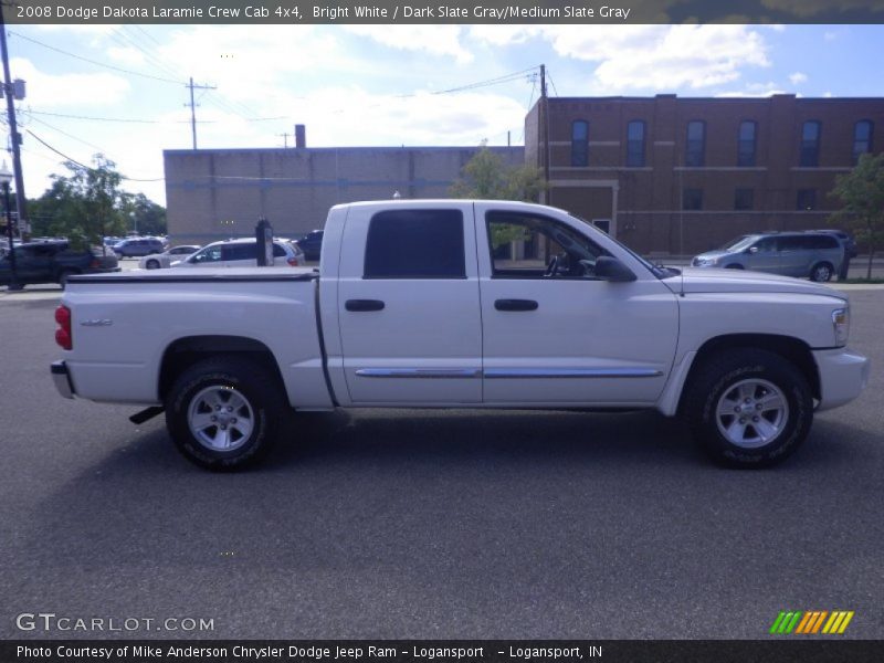 Bright White / Dark Slate Gray/Medium Slate Gray 2008 Dodge Dakota Laramie Crew Cab 4x4