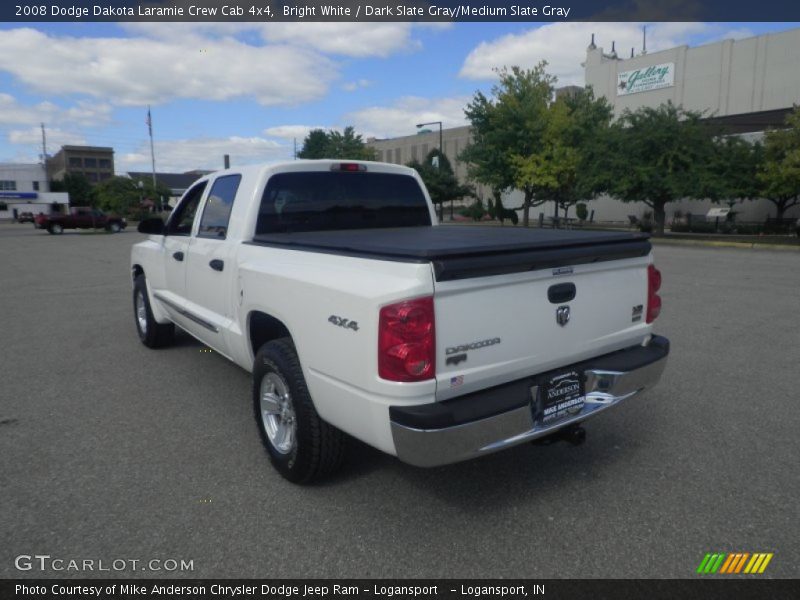 Bright White / Dark Slate Gray/Medium Slate Gray 2008 Dodge Dakota Laramie Crew Cab 4x4