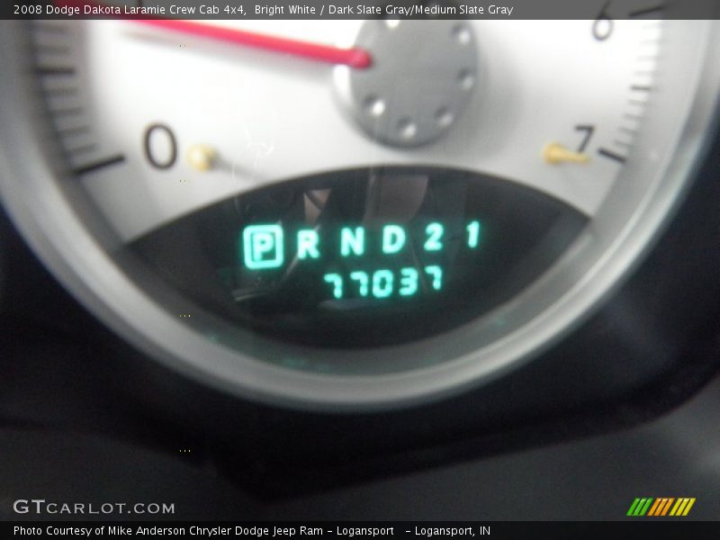 Bright White / Dark Slate Gray/Medium Slate Gray 2008 Dodge Dakota Laramie Crew Cab 4x4