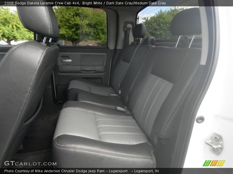 Bright White / Dark Slate Gray/Medium Slate Gray 2008 Dodge Dakota Laramie Crew Cab 4x4