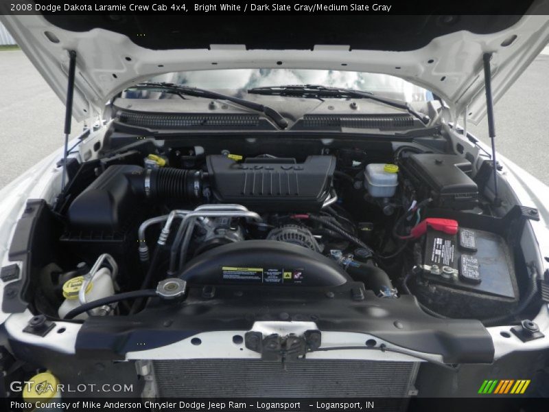 Bright White / Dark Slate Gray/Medium Slate Gray 2008 Dodge Dakota Laramie Crew Cab 4x4