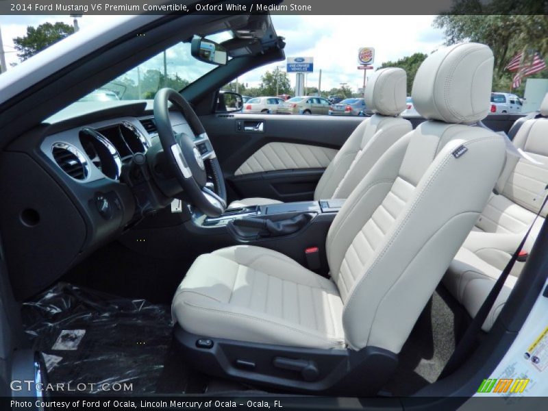  2014 Mustang V6 Premium Convertible Medium Stone Interior