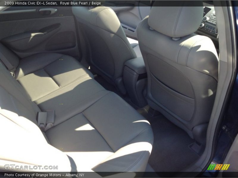 Royal Blue Pearl / Beige 2009 Honda Civic EX-L Sedan