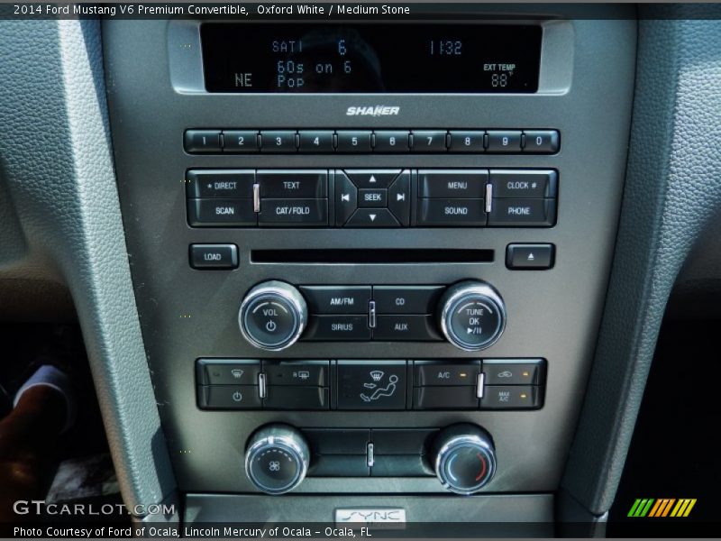 Controls of 2014 Mustang V6 Premium Convertible
