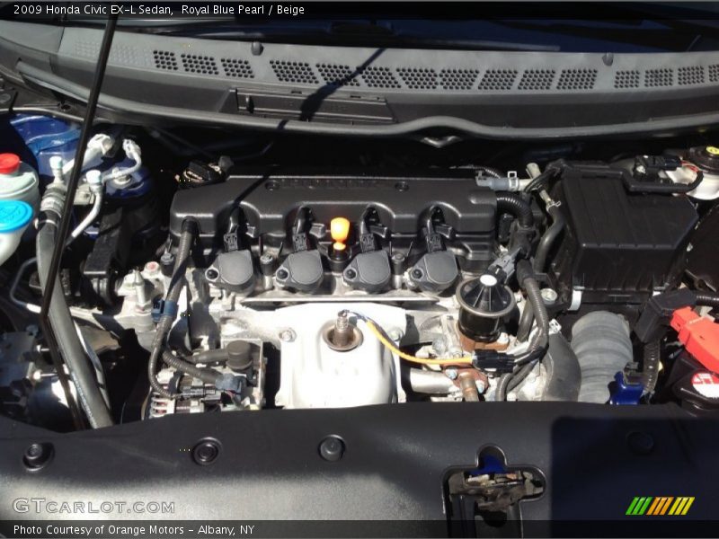 Royal Blue Pearl / Beige 2009 Honda Civic EX-L Sedan