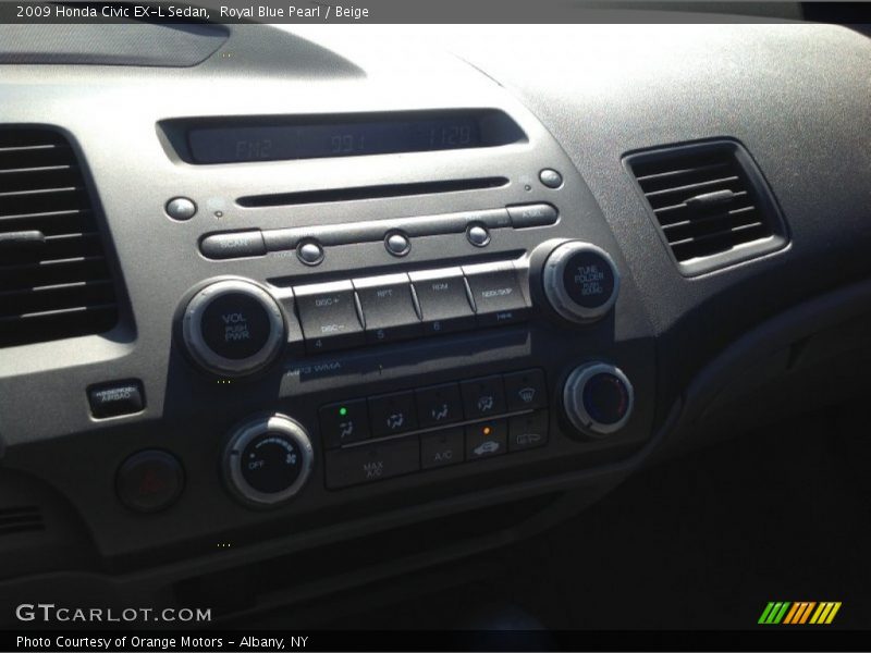 Royal Blue Pearl / Beige 2009 Honda Civic EX-L Sedan