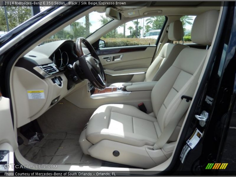 Black / Silk Beige/Espresso Brown 2014 Mercedes-Benz E 350 Sedan