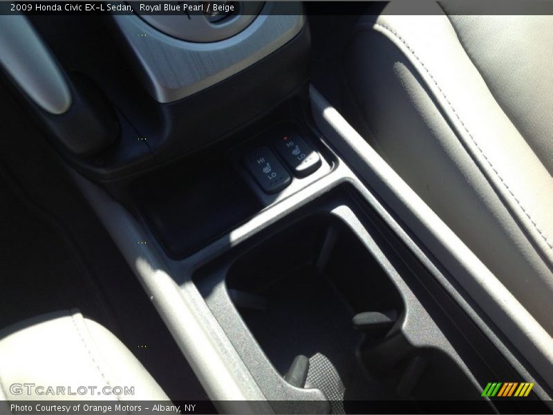 Royal Blue Pearl / Beige 2009 Honda Civic EX-L Sedan