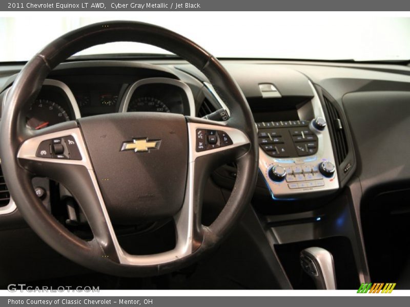 Cyber Gray Metallic / Jet Black 2011 Chevrolet Equinox LT AWD