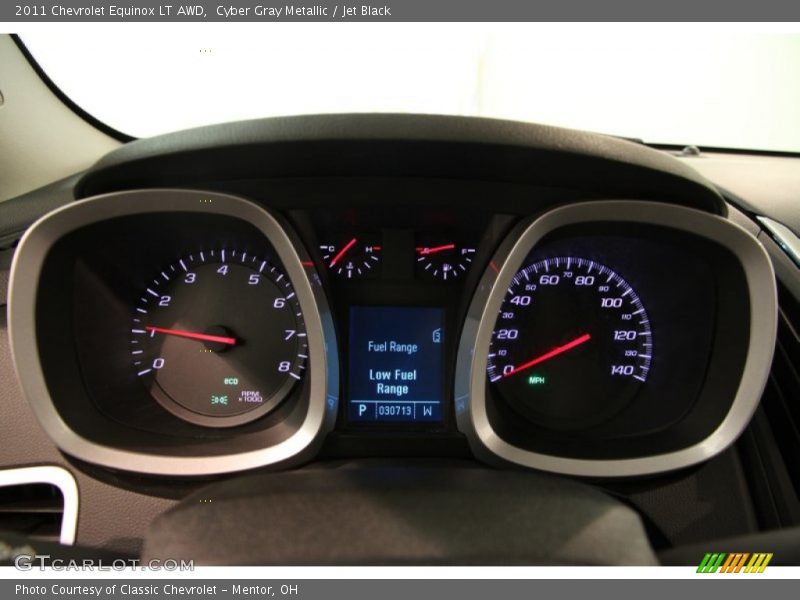 Cyber Gray Metallic / Jet Black 2011 Chevrolet Equinox LT AWD