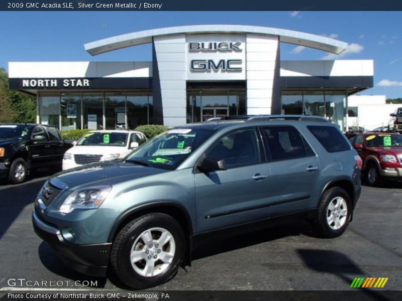 Silver Green Metallic / Ebony 2009 GMC Acadia SLE