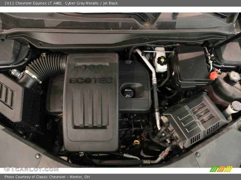 Cyber Gray Metallic / Jet Black 2011 Chevrolet Equinox LT AWD