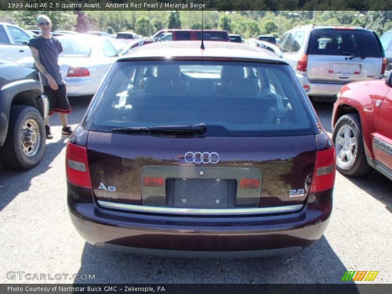 Andorra Red Pearl / Melange Beige 1999 Audi A6 2.8 quattro Avant