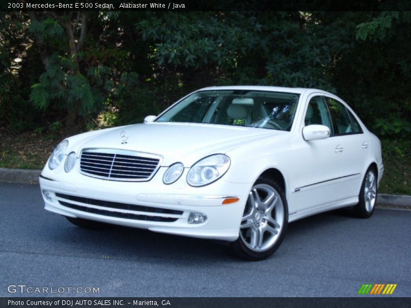 Alabaster White / Java 2003 Mercedes-Benz E 500 Sedan