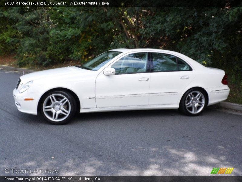 Alabaster White / Java 2003 Mercedes-Benz E 500 Sedan
