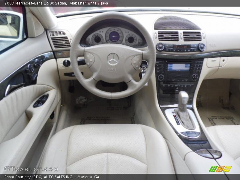 Alabaster White / Java 2003 Mercedes-Benz E 500 Sedan