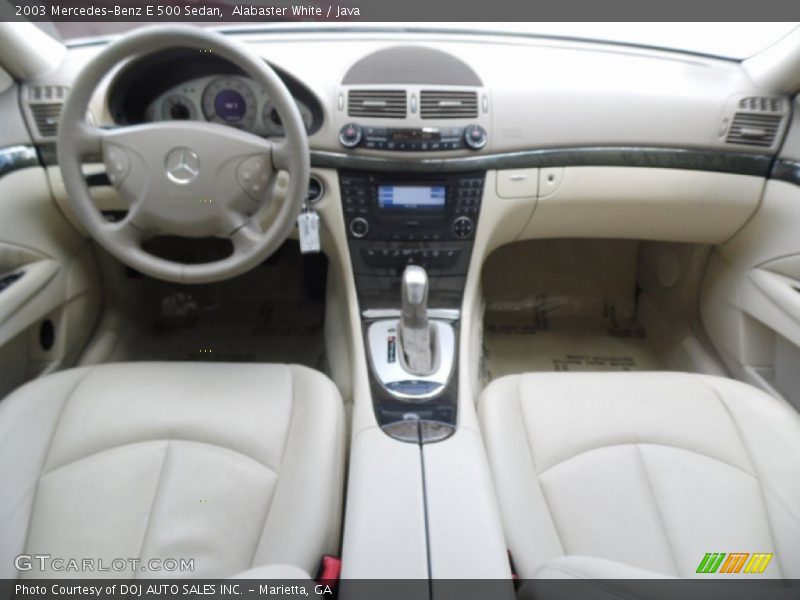 Alabaster White / Java 2003 Mercedes-Benz E 500 Sedan