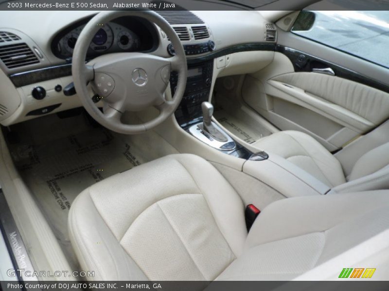 Alabaster White / Java 2003 Mercedes-Benz E 500 Sedan