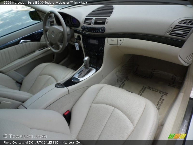 Alabaster White / Java 2003 Mercedes-Benz E 500 Sedan