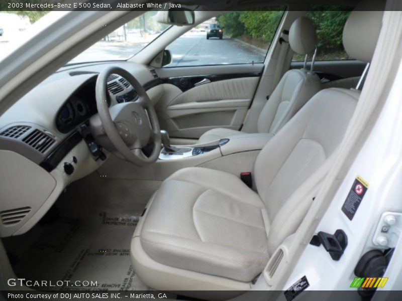 Alabaster White / Java 2003 Mercedes-Benz E 500 Sedan