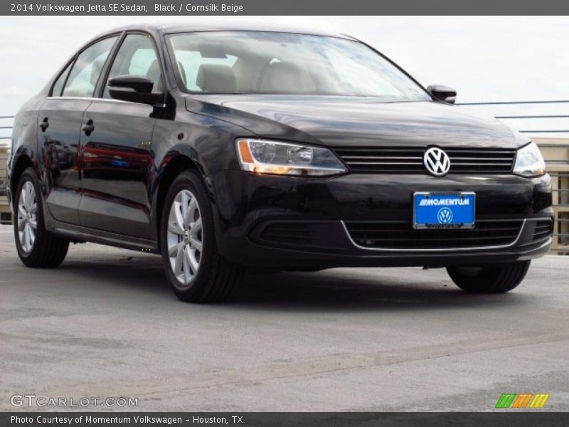 Black / Cornsilk Beige 2014 Volkswagen Jetta SE Sedan