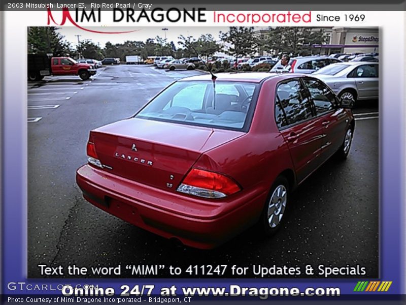 Rio Red Pearl / Gray 2003 Mitsubishi Lancer ES