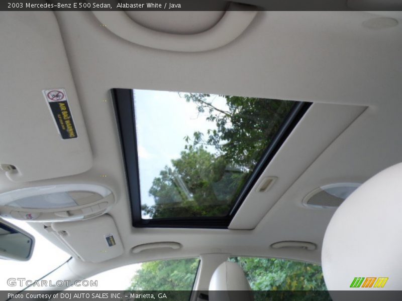 Alabaster White / Java 2003 Mercedes-Benz E 500 Sedan