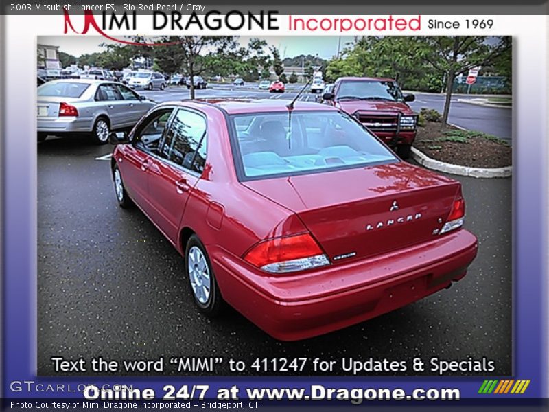Rio Red Pearl / Gray 2003 Mitsubishi Lancer ES