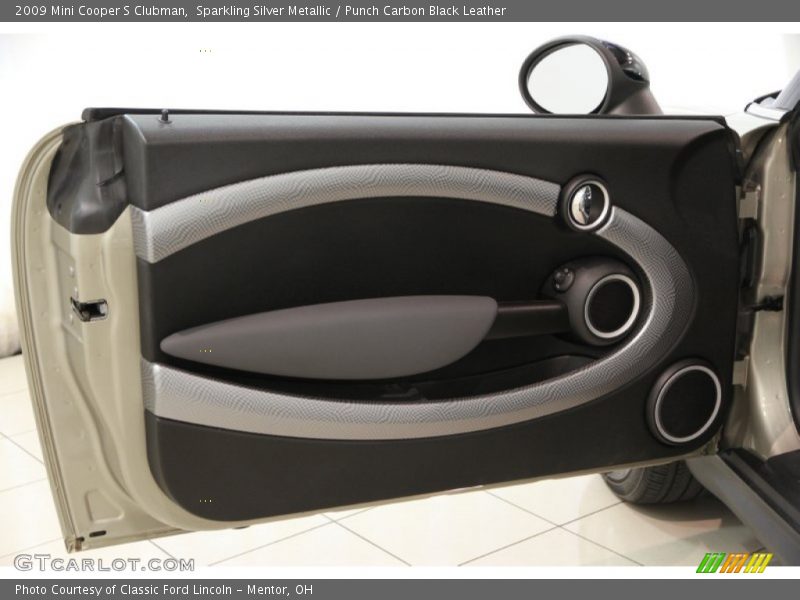 Sparkling Silver Metallic / Punch Carbon Black Leather 2009 Mini Cooper S Clubman