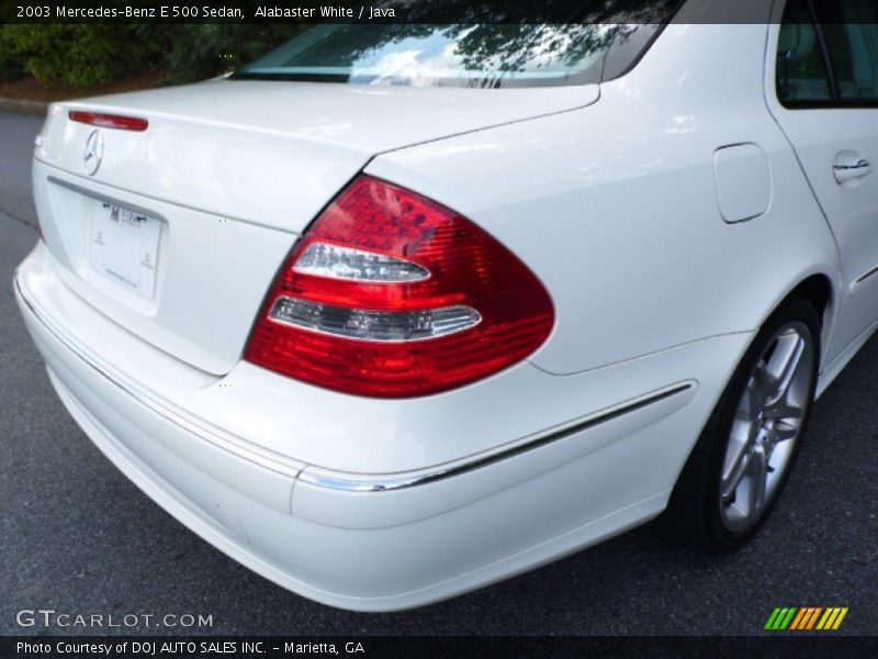 Alabaster White / Java 2003 Mercedes-Benz E 500 Sedan