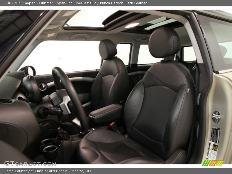 Sparkling Silver Metallic / Punch Carbon Black Leather 2009 Mini Cooper S Clubman