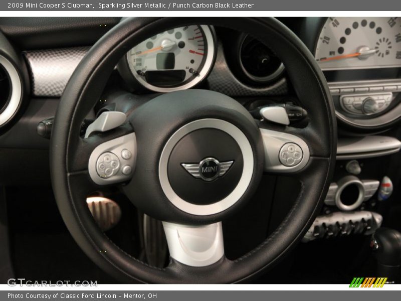 Sparkling Silver Metallic / Punch Carbon Black Leather 2009 Mini Cooper S Clubman