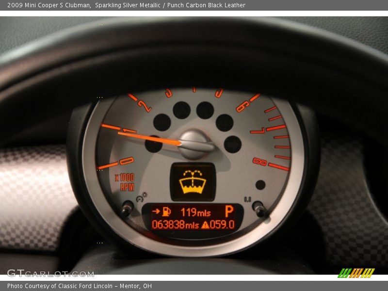 Sparkling Silver Metallic / Punch Carbon Black Leather 2009 Mini Cooper S Clubman