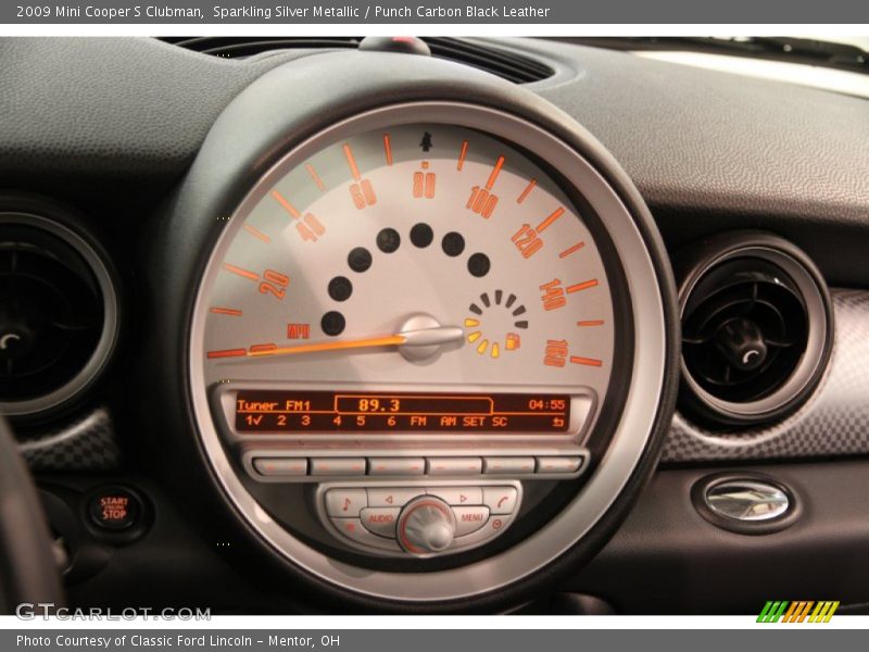 Sparkling Silver Metallic / Punch Carbon Black Leather 2009 Mini Cooper S Clubman