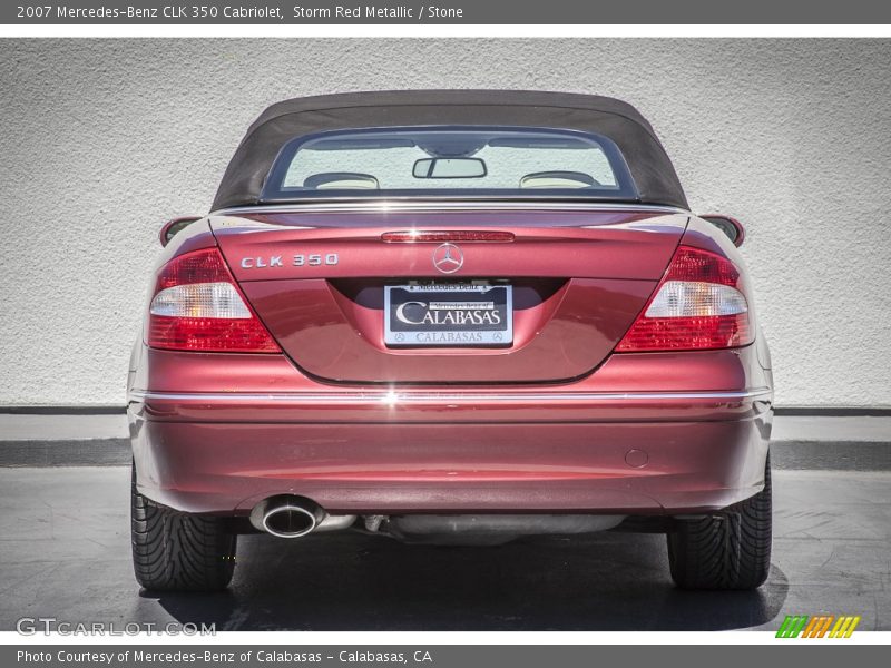 Storm Red Metallic / Stone 2007 Mercedes-Benz CLK 350 Cabriolet