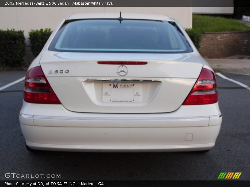 Alabaster White / Java 2003 Mercedes-Benz E 500 Sedan