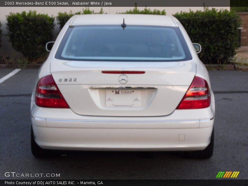 Alabaster White / Java 2003 Mercedes-Benz E 500 Sedan