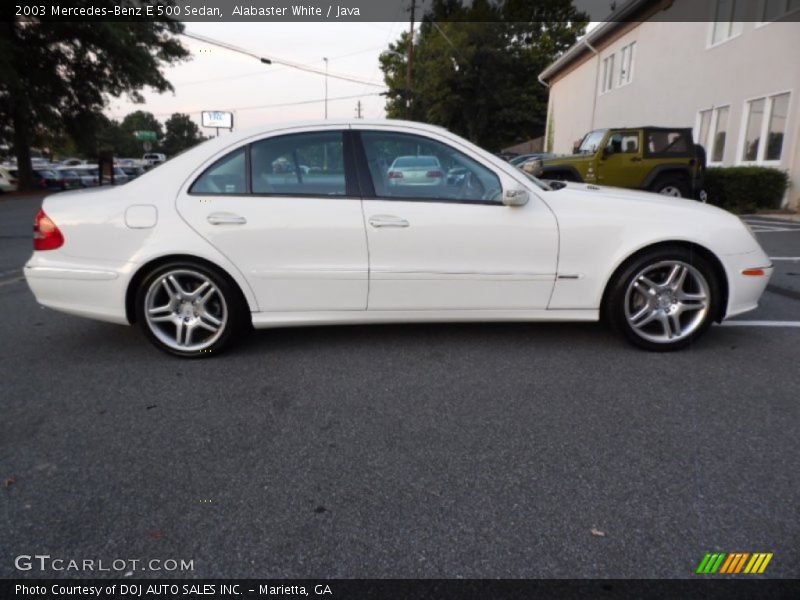 Alabaster White / Java 2003 Mercedes-Benz E 500 Sedan