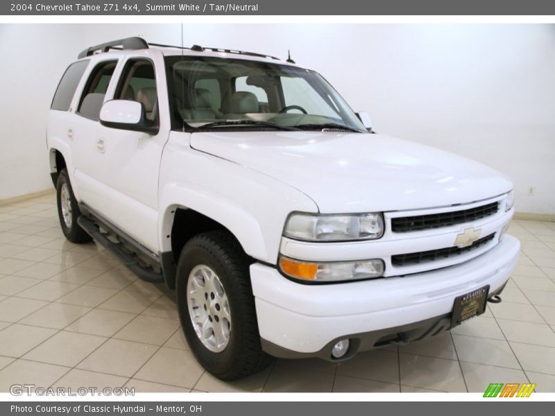 Summit White / Tan/Neutral 2004 Chevrolet Tahoe Z71 4x4