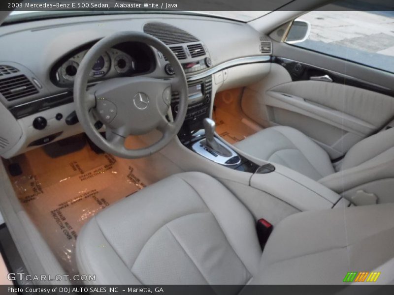 Alabaster White / Java 2003 Mercedes-Benz E 500 Sedan