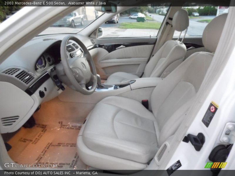 Alabaster White / Java 2003 Mercedes-Benz E 500 Sedan