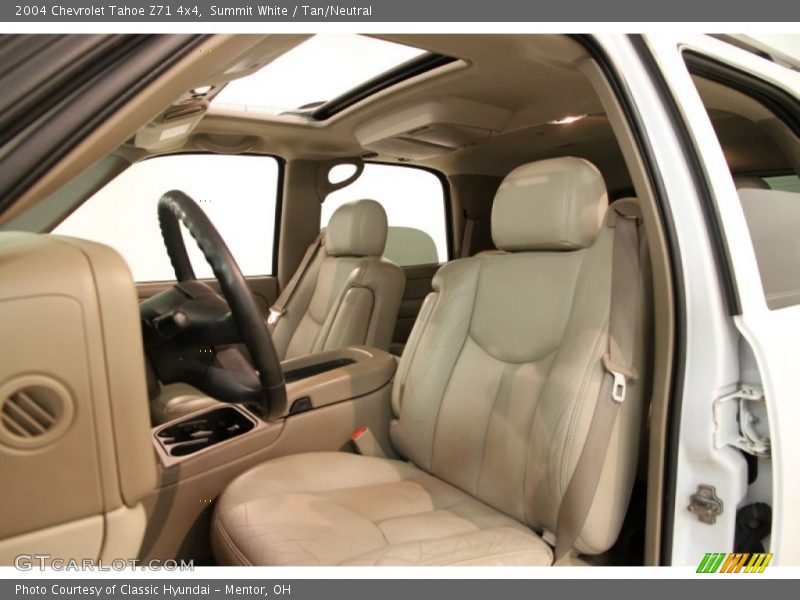 Summit White / Tan/Neutral 2004 Chevrolet Tahoe Z71 4x4