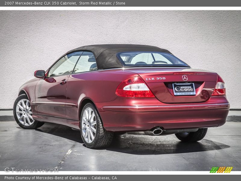 Storm Red Metallic / Stone 2007 Mercedes-Benz CLK 350 Cabriolet