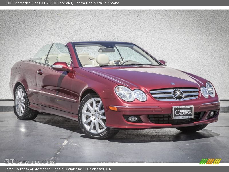 Storm Red Metallic / Stone 2007 Mercedes-Benz CLK 350 Cabriolet